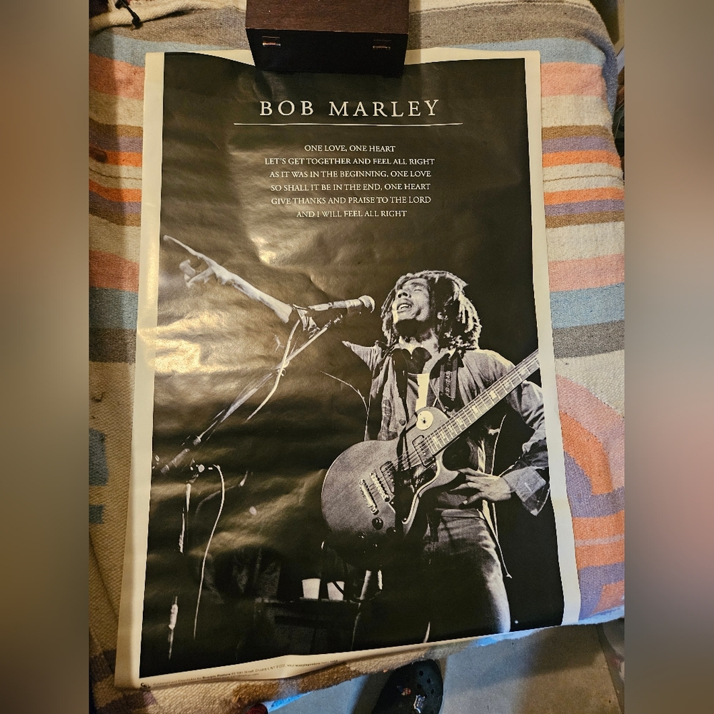 Bob Marley One Love Lyrics 2008 Poster 24 x 36